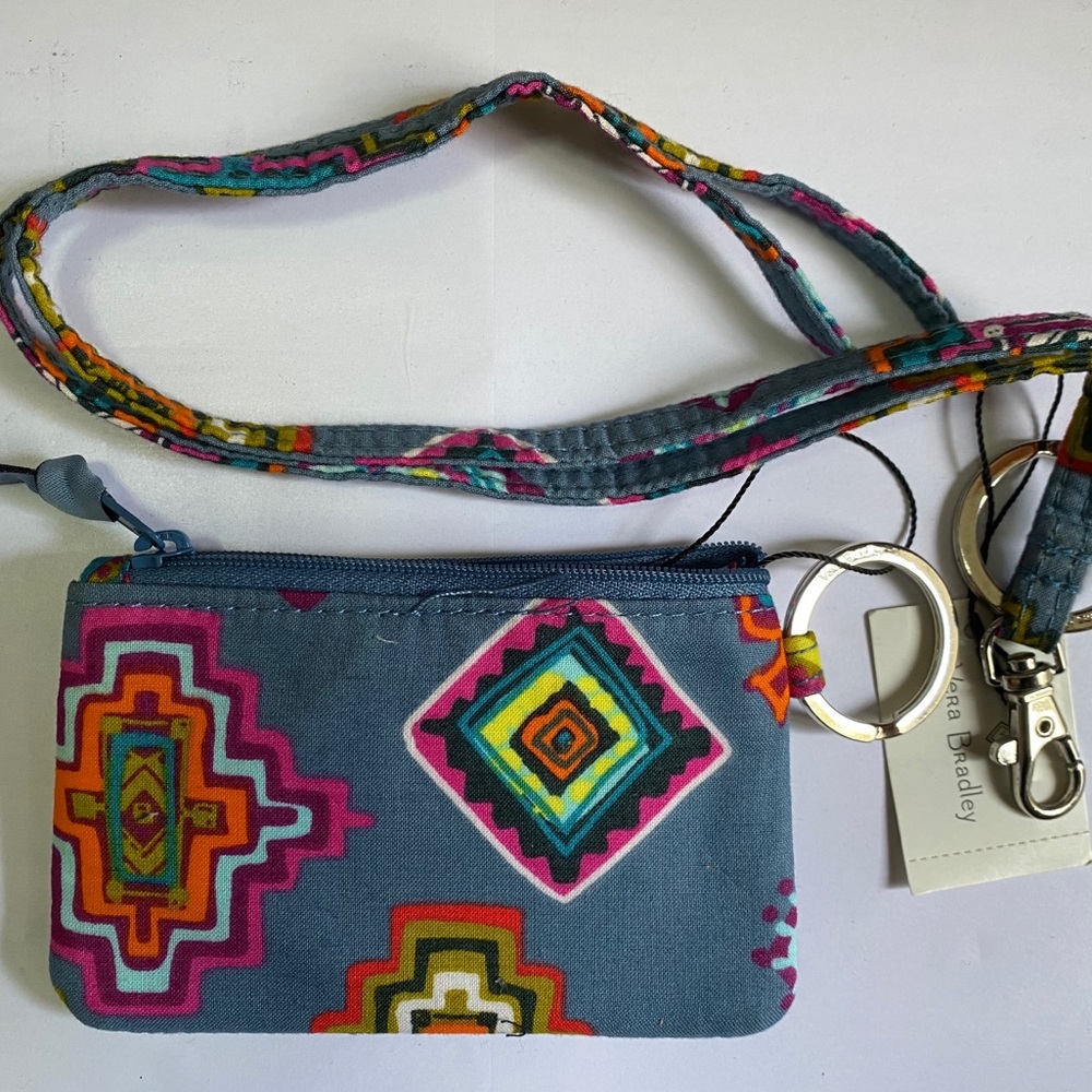 Vera Bradley zip id and lanyard Painted medallions